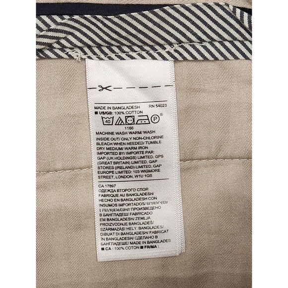 NWT Banana Republic Gavin Chino Pants Men's 36x32 Beige Khakis Cotton Straight - Picture 9 of 9